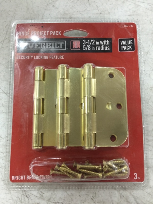 Photo 1 of EVERBILT PROJECT PACK 807 737. BRIGHT BRASS. 3.5 INCH. 3 PACK. 