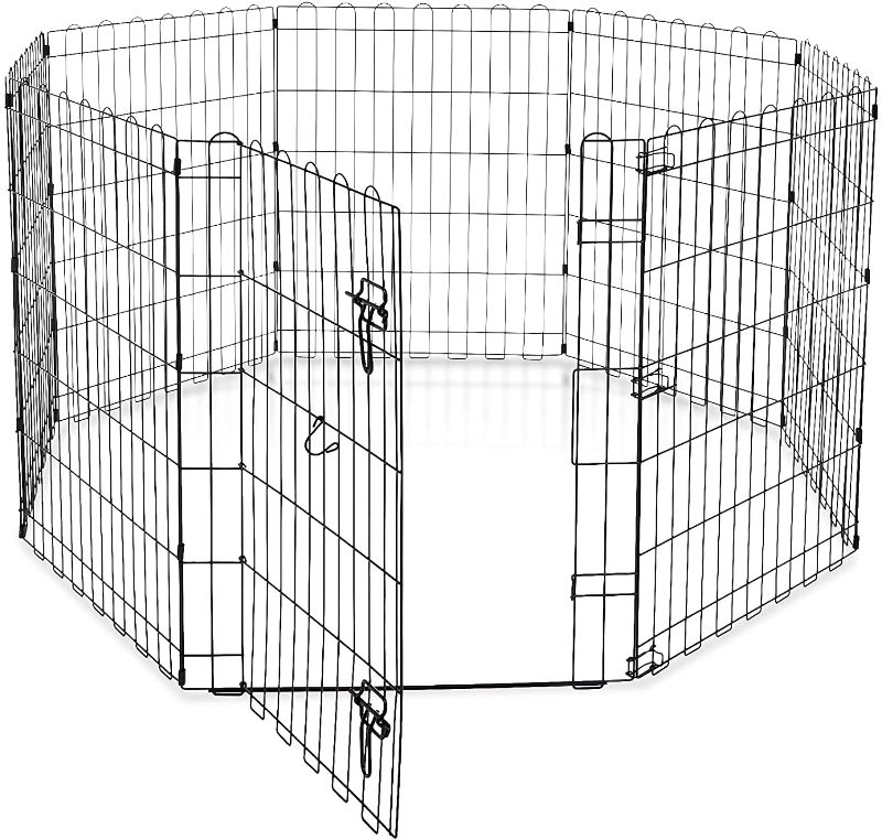 Photo 1 of Amazon Basics Foldable Metal Dog and Pet Exercise Playpen,