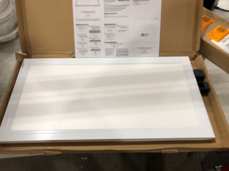 Photo 2 of 1 ft. x 2 ft. 23-Watt Dimmable White Integrated LED Edge-Lit Flat Panel Flush Mount Light with Color Changing CCT
