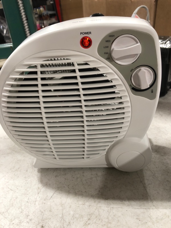 Photo 2 of 1500-Watt Electric Fan Forced Portable Heater, White
