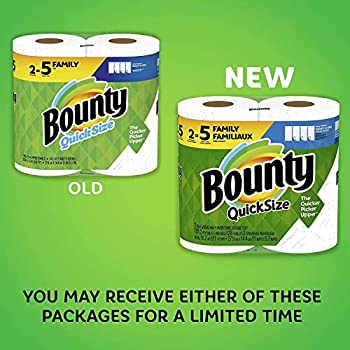 Photo 1 of Bounty Quick-Size Paper Towels, White, 8 Family Rolls = 20 Regular Rolls
