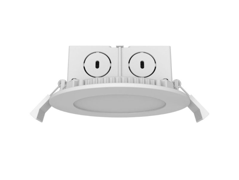 Photo 1 of 4pack of Commercial Electric 4-inch 8.5W 500LM 36000H 30K ES Dimmable Flat Downlight