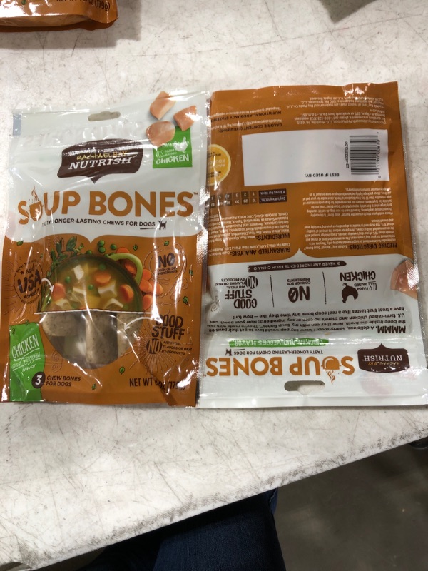 Photo 2 of 2 Bags of Rachael Ray Nutrish Soup Bones Longer Lasting Dog Treat Chews **BEST BY:03/03/2022**

