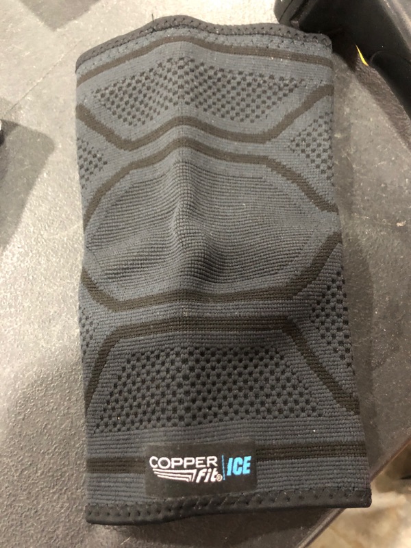 Photo 2 of Copper Fit ICE Knee Compression Sleeve Infused with Menthol and CoQ10, S/M
