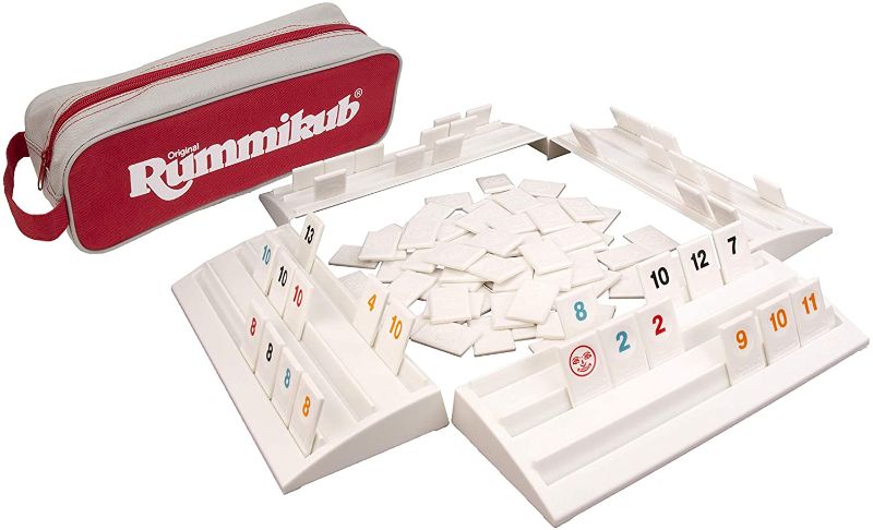 Photo 1 of Rummikub - The Complete Original Game With Full-Size Racks and Tiles in a Durable Canvas Storage/Travel Case by Pressman - Amazon Exclusive
