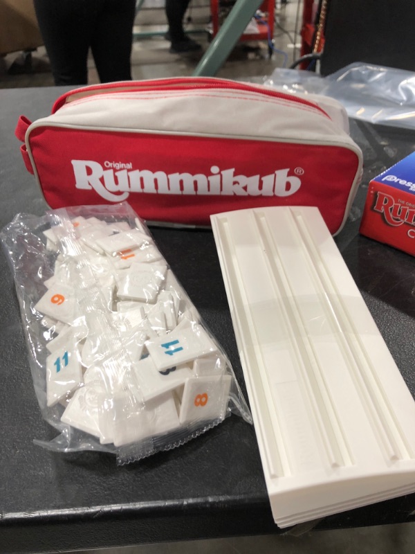 Photo 2 of Rummikub - The Complete Original Game With Full-Size Racks and Tiles in a Durable Canvas Storage/Travel Case by Pressman - Amazon Exclusive
