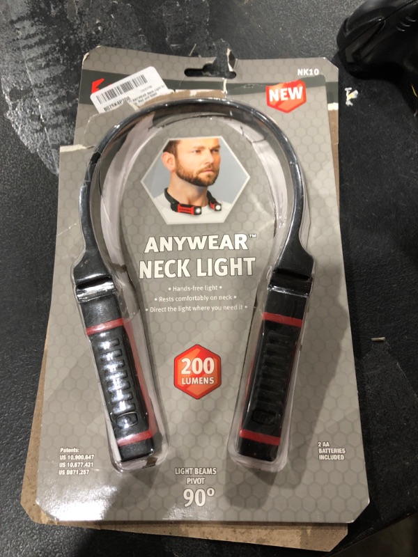 Photo 2 of EZRED Bright NK10 ANYWEAR Neck Light for Hands-Free Lighting, Red and black
