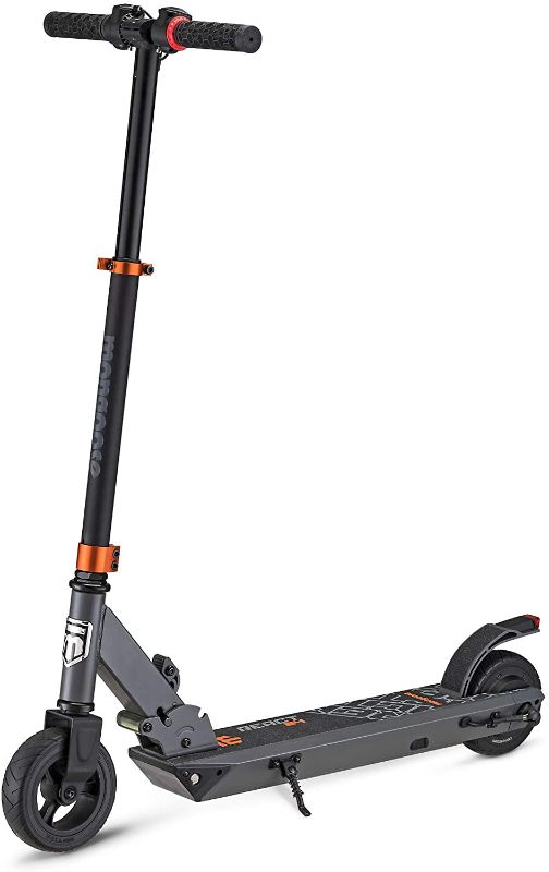 Photo 1 of Mongoose React Electric Kids Scooter, Boys & Girls Ages 8+, Max Rider Weight Up To 175lbs, Varying Max Speed, Aluminum Handlebars and Frame, Rear Foot Brake, Battery and Charger Included
PRIOR USE. POWERS ON.