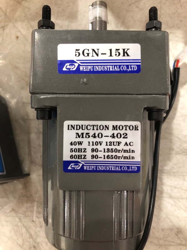 Photo 1 of Eapmic 110V 40W Ac Gear Motor Electric Single-phase Motor Gear Motor Electric Variable Speed Adjustable Controller Governor Geared Motor and Adjustable Speed Controller Combo
