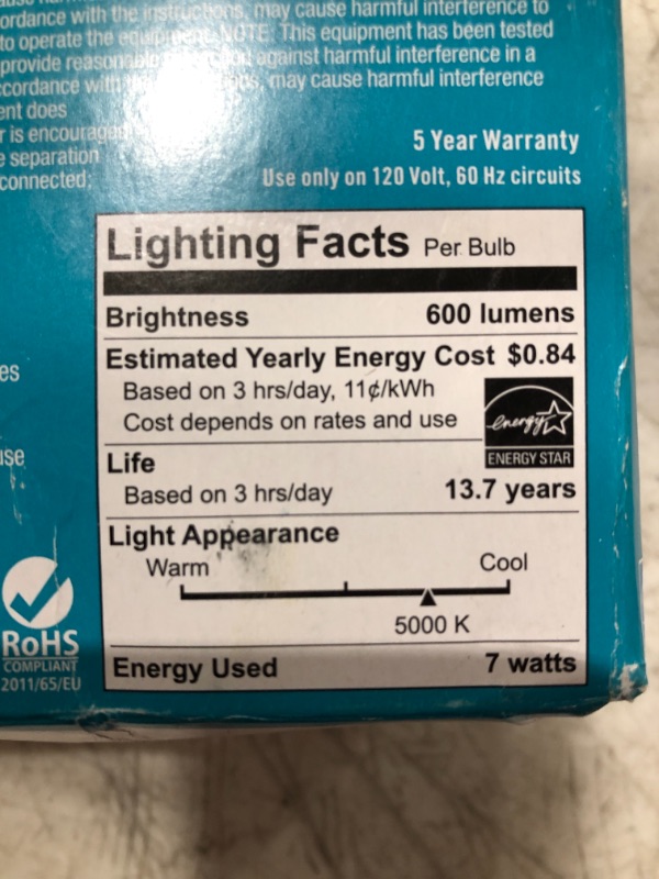 Photo 4 of (3-Pack) EcoSmart R20 Daylight LED, Dimmable, 600-Lumen, 5000K, 8-Watt (50-Watt Equivalent) Light Bulb, E26 Medium Base
