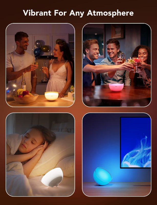 Photo 1 of Govee Portable Smart Light, LED Dimmable Bluetooth Table Lamp with RGBWW, Rechargeable, App Control, Preset Scene Effects, Music Mode for Bedroom, Living Room (Doesn’t Support WiFi or Alexa)
