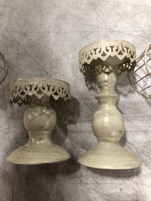 Photo 3 of BIRD CAGE CANDLE HOLDERS, SET OF 2.