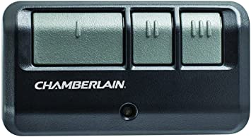 Photo 1 of Chamberlain Group G953EV-P2 Chamberlain/LiftMaster/Craftsman 953EV-P2 3-Button, Security +2.0 Compatible, Includes Visor Clip Garage Door Opener Remote , Black , Small
