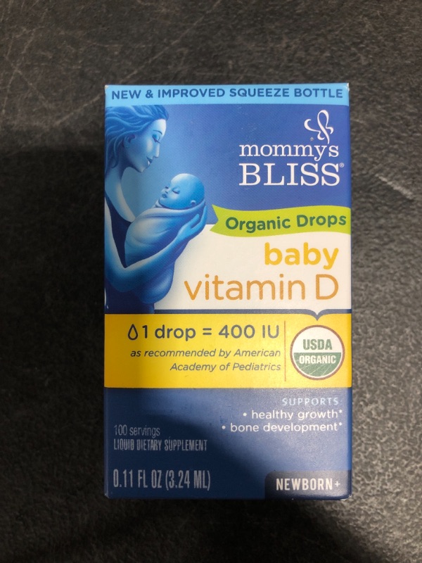 Photo 2 of Mommy's Bliss Organic Drops No Artificial Color, Vitamin D, 0.11 Fl Oz
BB. 02/2023.