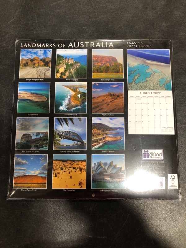 Photo 3 of 2022 Calendar Landmarks of Australia Square Wall, The Gifted Stationery GSC21150
