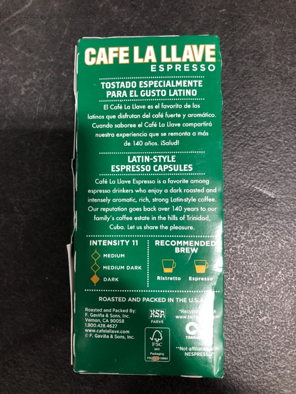 Photo 3 of Cafe La Llave Nespresso Coffee Capsules, Intensity 11 (10 capsules)
