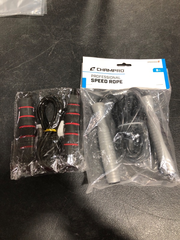 Photo 3 of Champro Professional Speed Rope & FOAM HANDLE CABLE JUMP ROPE. LOT OF 2.
