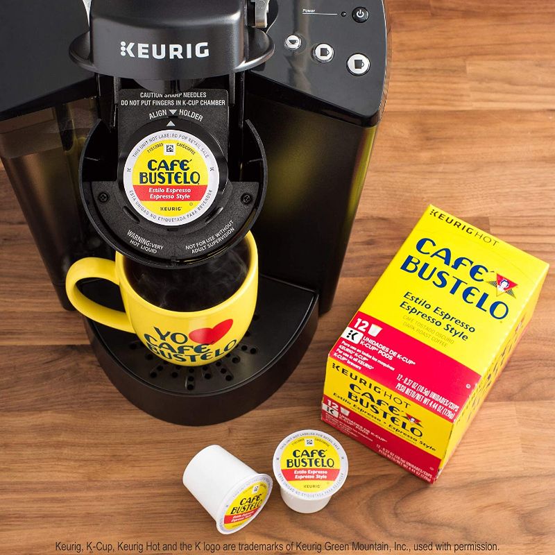 Photo 2 of Café Bustelo Espresso Style Dark Roast Coffee, 12 Keurig K-Cup Pods
05/30/2022.