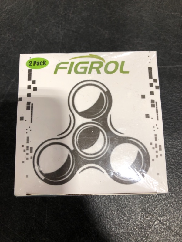 Photo 3 of FIGROL Fidget Spinner, 2 Pack LED Light Up Fidget Toys Crystal Finger Toy Hand Fidget Spinners-Kids for Reducing Boredom ADHD, Anxiety(Blue& White)
