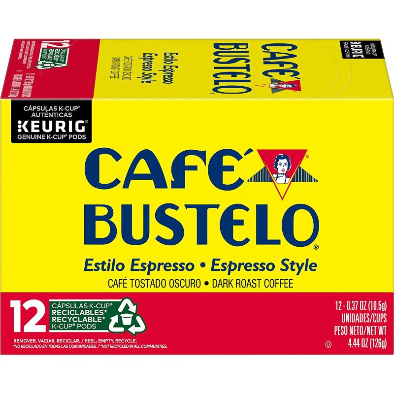 Photo 1 of Café Bustelo Espresso Style Dark Roast Coffee, 12 Keurig K-Cup Pods
05/30/2022.