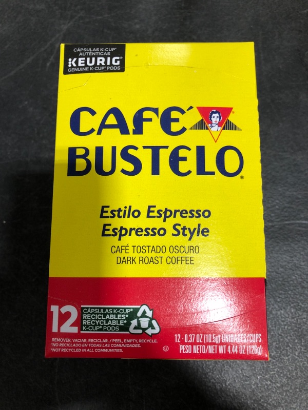 Photo 3 of Café Bustelo Espresso Style Dark Roast Coffee, 12 Keurig K-Cup Pods
05/30/2022.