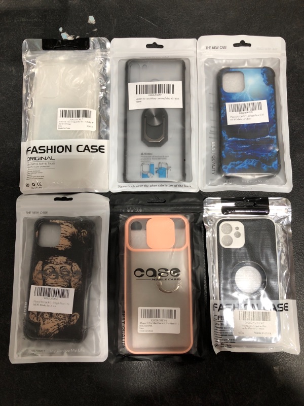 Photo 1 of VARIOUS SMARTPHONE CASES, LOT OF 6 ITEMS. STYLES & APPLICATIONS VARY.