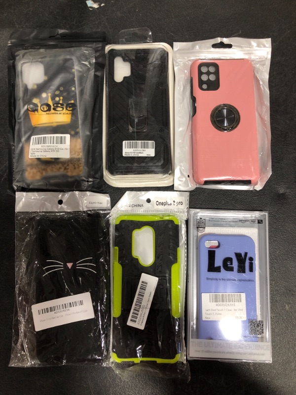 Photo 1 of VARIOUS SMARTPHONE CASES, LOT OF 6 ITEMS. STYLES & APPLICATIONS VARY.