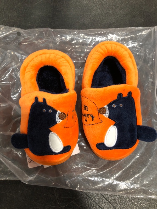 Photo 1 of TODDLER FOAM HOUSE SHOES, ORANGE, SIZE 22-23. 