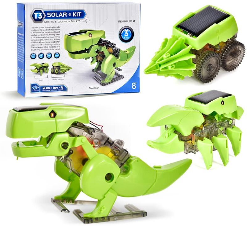 Photo 1 of Dinosaur 3in1 Solar Robot Toys Science Kits Kids Age 8 9 10 11 12 STEM Learning Educational Building Engineering Gifts Toy Boys Girls Holiday Birthday Prime Deal Today Clearance Children Easter
