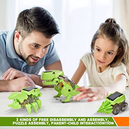 Photo 2 of Dinosaur 3in1 Solar Robot Toys Science Kits Kids Age 8 9 10 11 12 STEM Learning Educational Building Engineering Gifts Toy Boys Girls Holiday Birthday Prime Deal Today Clearance Children Easter
