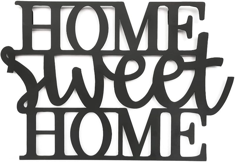 Photo 1 of G. L. May Home Sweet Home Metal Family Sign 15.75”x10.8” Wall Decor for Home and as Housewarming Gift
