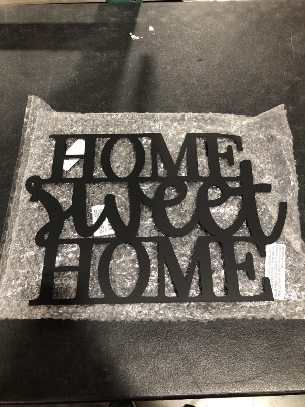 Photo 2 of G. L. May Home Sweet Home Metal Family Sign 15.75”x10.8” Wall Decor for Home and as Housewarming Gift
