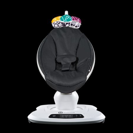 Photo 1 of 4moms MamaRoo 4 Baby Swing Bluetooth Baby Rocker with 5 Unique Motions Smooth, Nylon Fabric Classic Black
