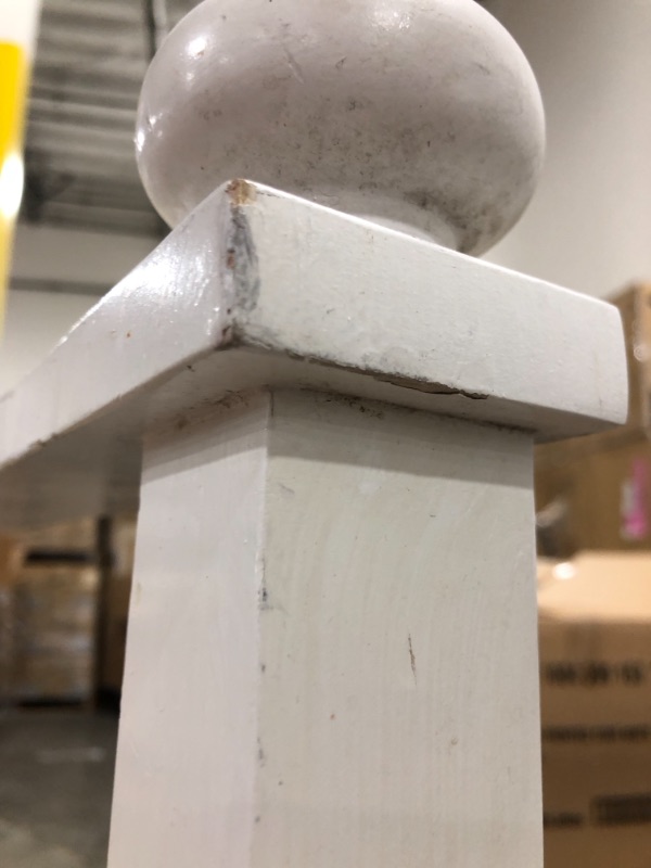 Photo 1 of WHITE MARBLE AND WOOD WALL MOUNTED TABLE 15L X 37W X 36H INCHES