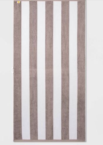 Photo 1 of 4 PACK OF Target Sun Squad Cabana White Gray Striped Travel Size Beach Towel 28" X 58" 
 8 IN TOTAL 
