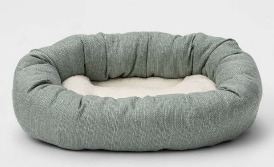 Photo 1 of  BUNDLE OF 2 Rectangular Cuddler Faux Linen Dog Bed - Small - Boots & Barkley™


