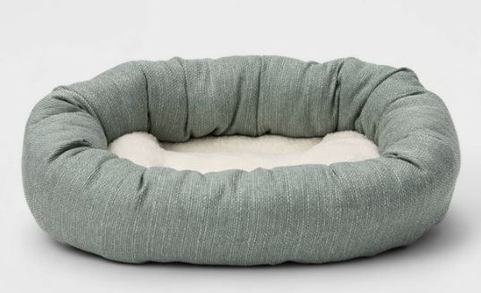 Photo 1 of  BUNDLE OF 2 Rectangular Cuddler Faux Linen Dog Bed - Small - Boots & Barkley™