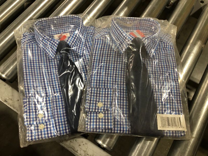 Photo 1 of 2 PACK Boys' Woven Long Sleeve Button-Down Shirt - Cat & Jack™ Blue SIZE XS

