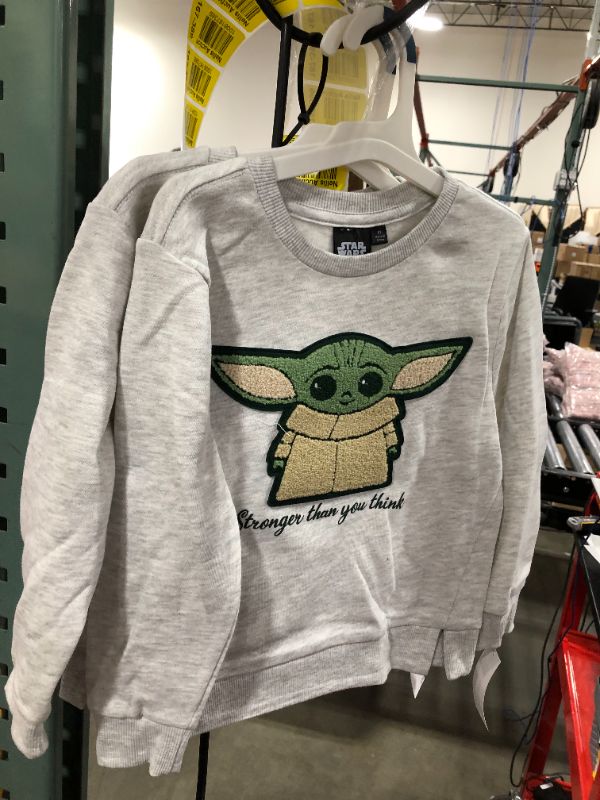 Photo 2 of 2 OF THE Toddler Boys' Baby Yoda Fleece Chenille Patch Pullover - 5t
