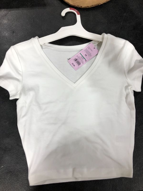 Photo 1 of 4-pack of Women's Short Sleeve V-Neck Cropped T-Shirt - Wild Fable™ - X-SMALL