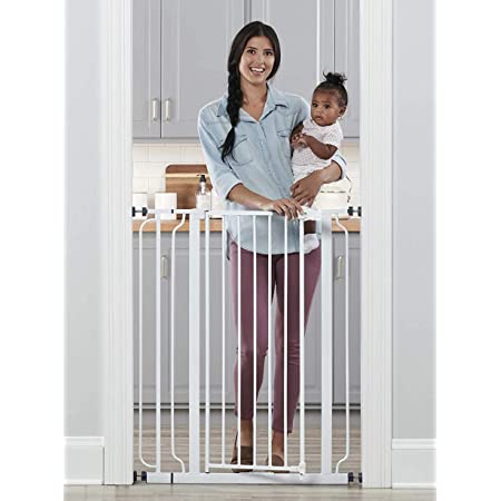 Photo 1 of Regalo Easy Step 36" Extra Tall Walk Thru Baby Gate, Includes 4-Inch Extension Kit, 4 Pack of Pressure Mount Kit and 4 Pack Wall Cups and Mounting Kit
