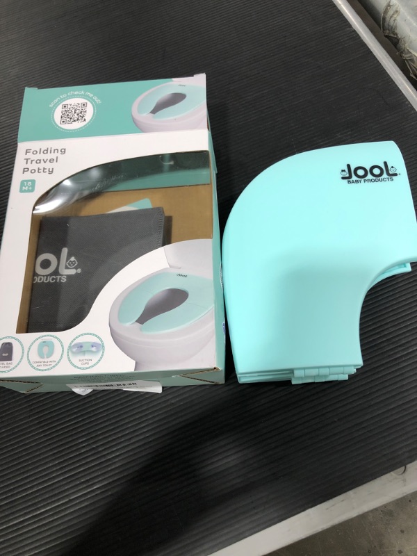 Photo 2 of Folding Travel Potty Seat for Boys and Girls, Fits Round & Oval Toilets, Non-Slip Suction Cups, Includes Free Travel Bag - Jool Baby
