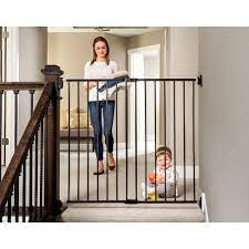 Photo 1 of Regalo 2-in-1 Extra Tall Easy Swing Stairway and Hallway Walk Through Baby Gate Black
