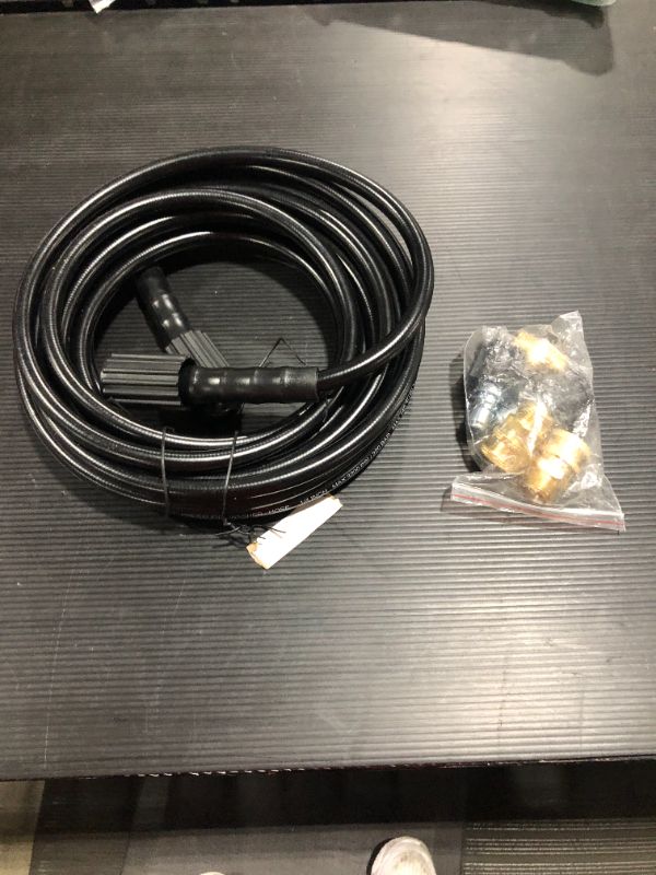 Photo 2 of 25FT 1/4-inch High Pressure Washer Hose with Adapter,3000PSI Extension Hose for most pressure washer
