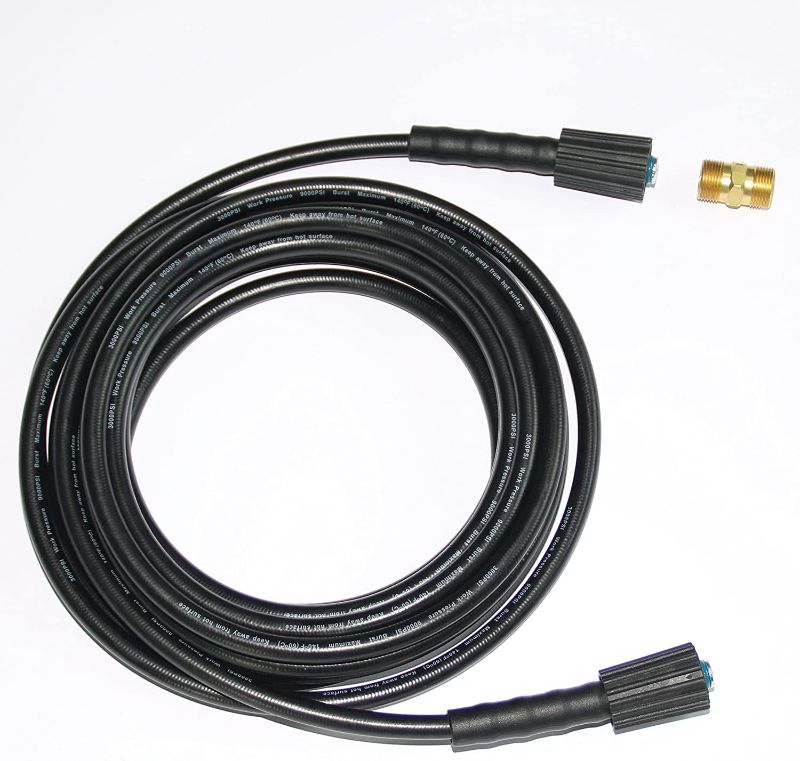 Photo 1 of 25FT 1/4-inch High Pressure Washer Hose with Adapter,3000PSI Extension Hose for most pressure washer