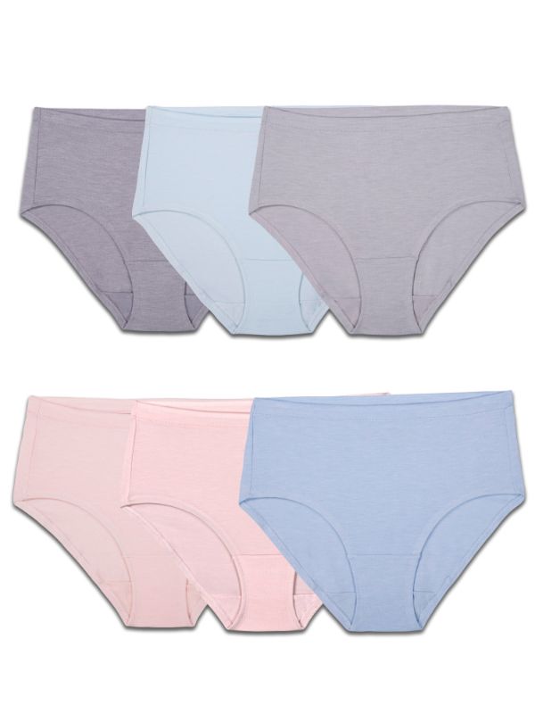 Photo 1 of Fruit of the Loom Women S Beyondsoft Low-Rise Brief Underwear 6 Pack SZ 9

