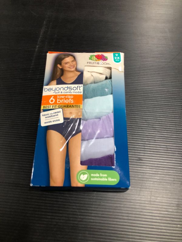 Photo 1 of Fruit of the Loom Women S Beyondsoft Low-Rise Brief Underwear 6 Pack SZ 9
