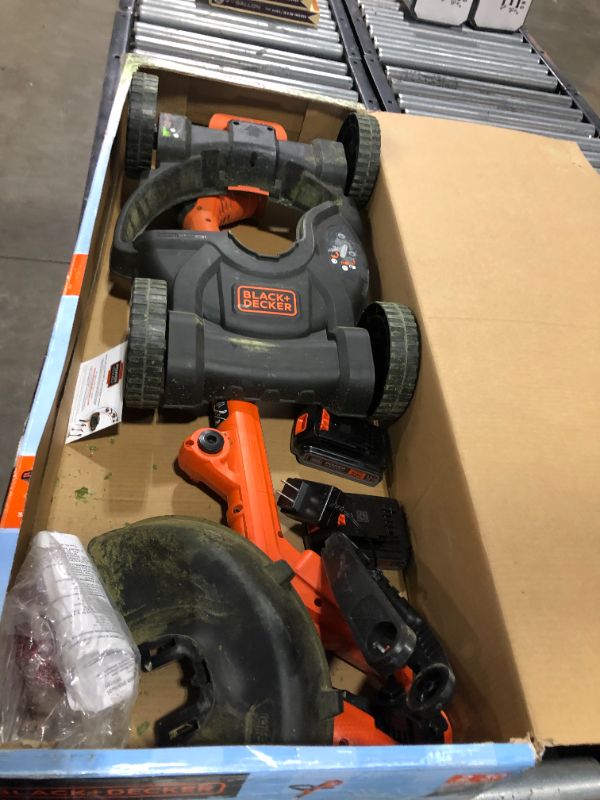 Photo 2 of BLACK+DECKER MTC220 20V MAX Cordless 12 Lithium-Ion 3-in-1 Trimmer/Edger and Mower + 2 Batteries
