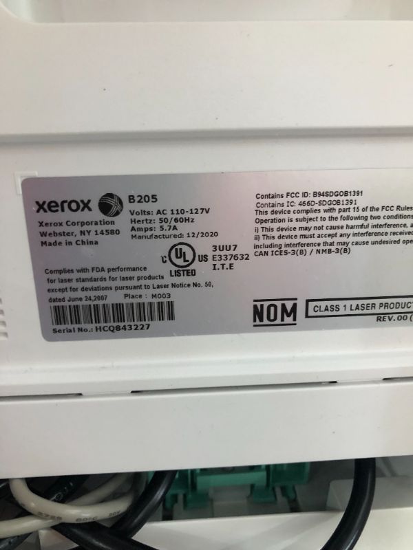 Photo 5 of Xerox B205NI Monochrome Multifunction Printer, White
