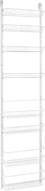 Photo 1 of ClosetMaid 1233 Adjustable 8-Tier Wall and Door Rack, 77-Inch Height X 18-Inch Wide,white
